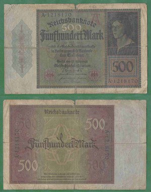 500 марок 1922 Веймар 
