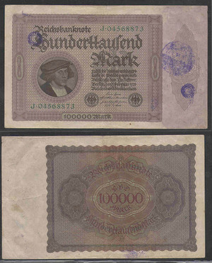 100,000 марок 1923 Германия 