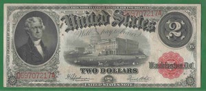 Legal tender 2 доллара 1917 года